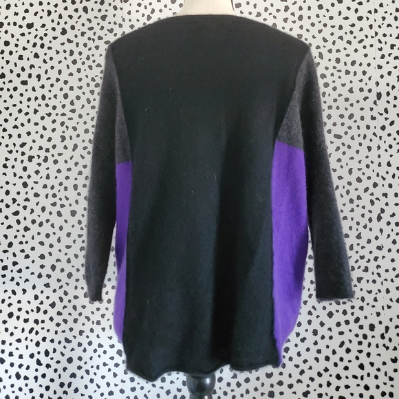 100% cashmere colorblock sweater - Picture 2 of 4